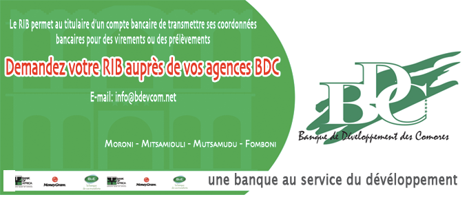 BANQUES DE DEVELOPEMENTS DES COMORES( BDC -MITSAMIOUILI)